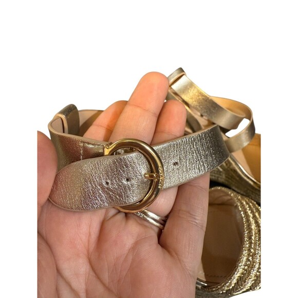 New Authentic Coach Isabela Leather Wedge Sandals Size 9 - Picture 4 of 16